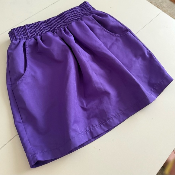 AMERICAN APPAREL purple sporty mini skirt Medium - Picture 2 of 6